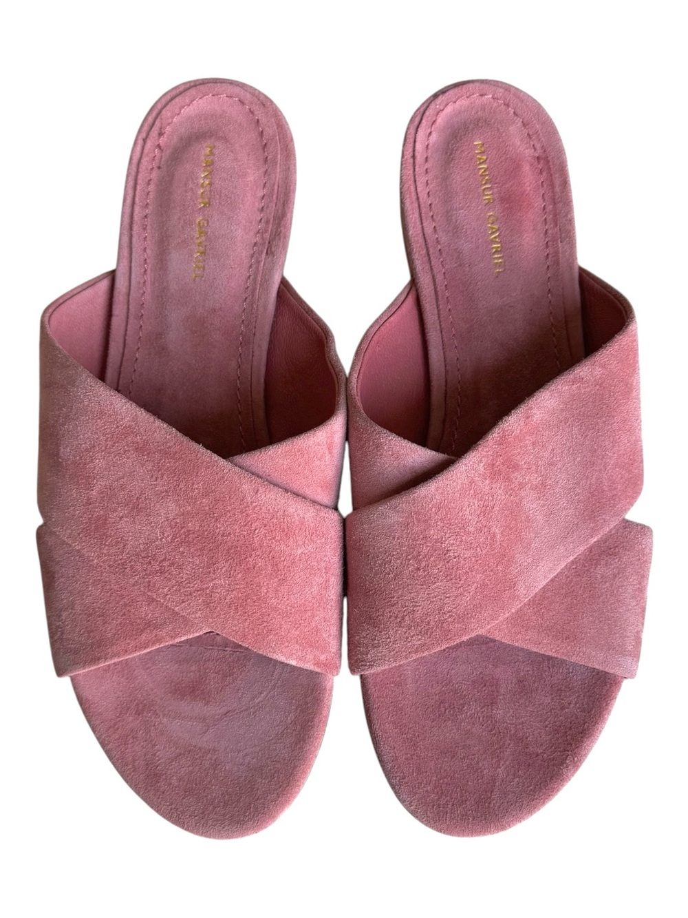 🆕 Mansur Gavriel Pink Suede Sandal Slides
